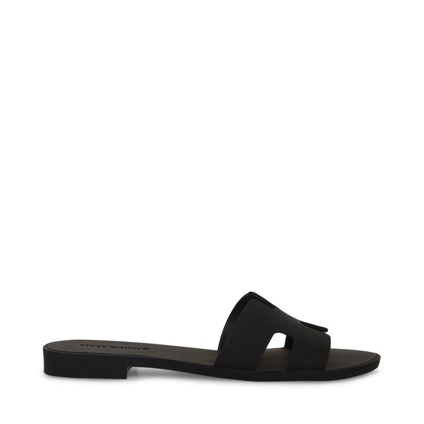 Black Steve Madden Hadyn-j Women's Slides | PH 2379CBH